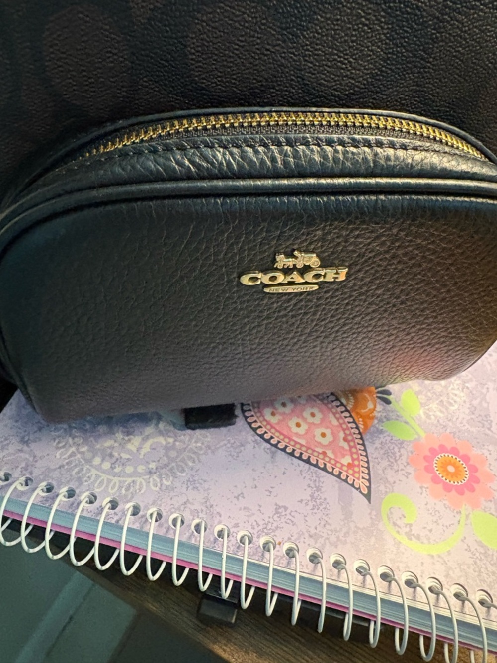 Coach Small Brown Signature Canvas & Leather Backpack with Gold Hardware - Picture 10 of 15